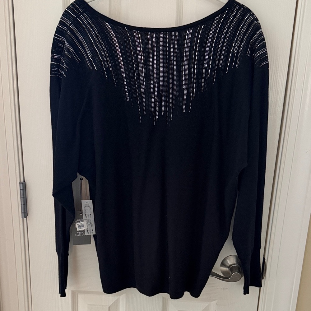 Vince Camuto Women’s Embellished Sweater Medium NWT